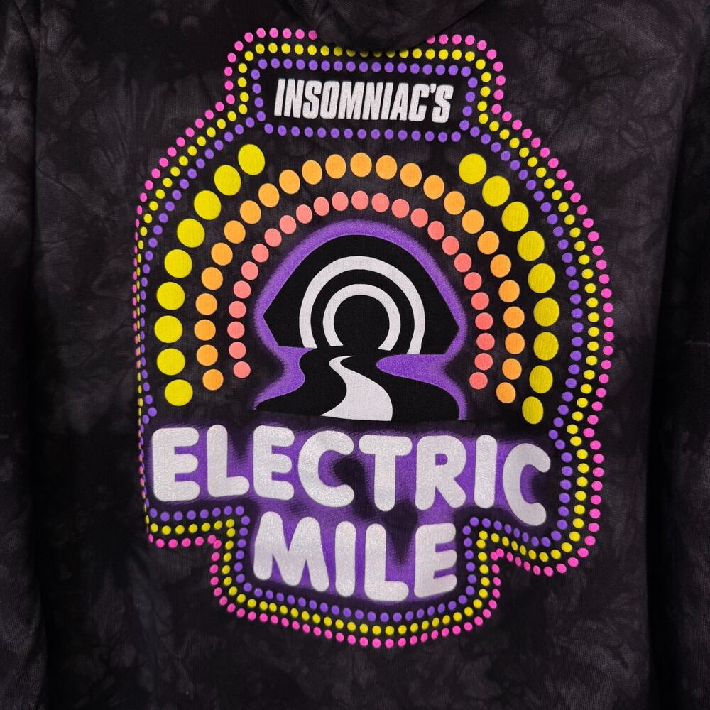 Insomniac Hoodie Mens Medium Electric Mile Tie Dye EDM Rave Music Sweatshirt M - Picture 3 of 11